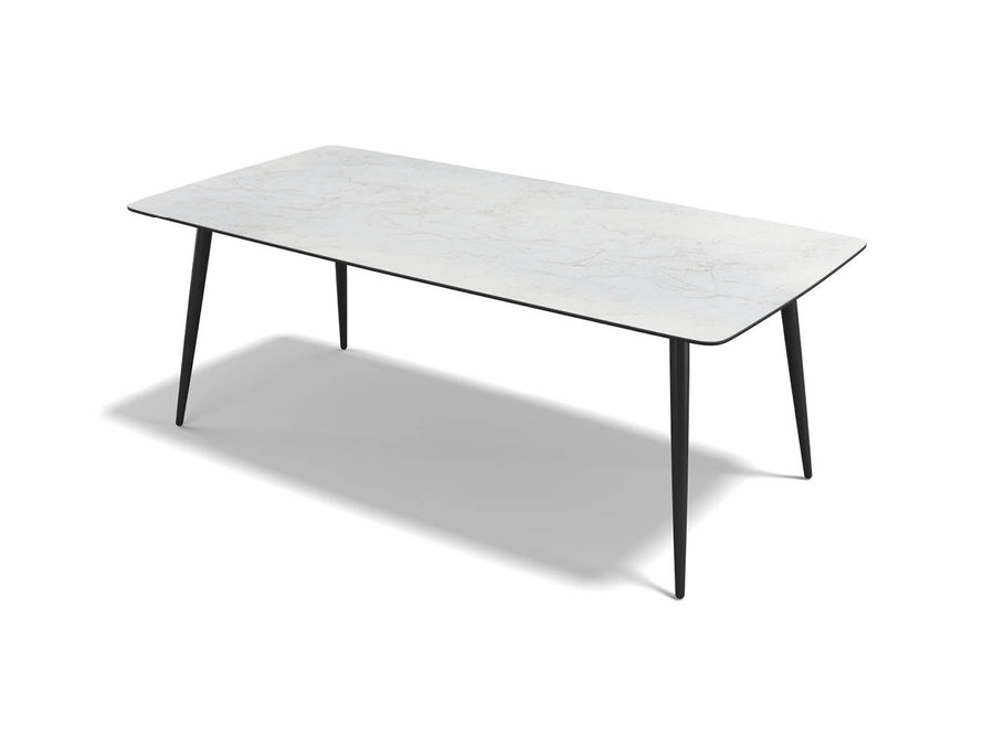 Classic dining table White Jade HPL 200 cm