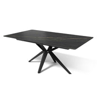 Haku electric extending table in matt black MXC 402, 160 cm