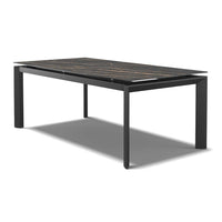 Magma extending dining table in Noir Desir MXC 123 ceramic