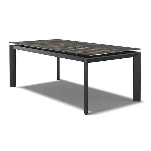 Magma extending dining table in Noir Desir MXC 123 ceramic