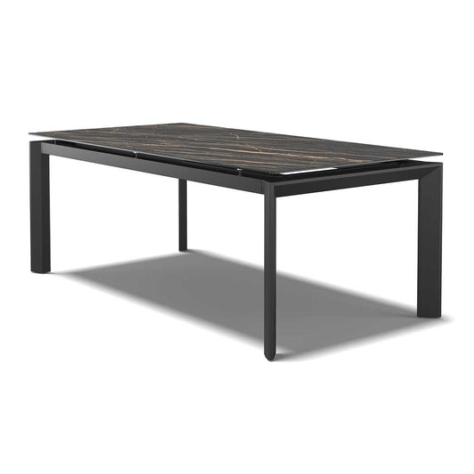 Magma extending dining table in Noir Desir MXC 123 ceramic