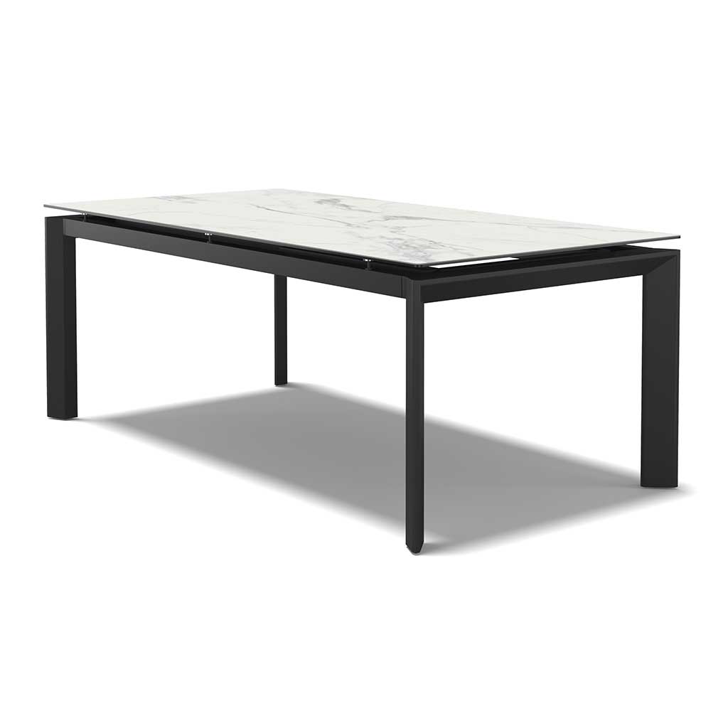 Magma extending dining table in matt white MXC 401 ceramic