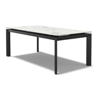 Magma extending dining table in matt white MXC 401 ceramic