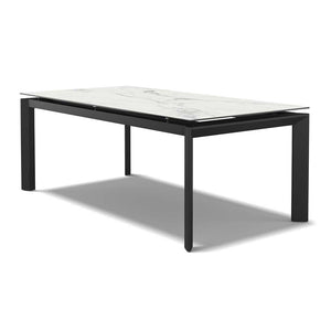 Dining Table Magma - Extending - Matt White MXC 401 Ceramic - 200 cm - Metal Base