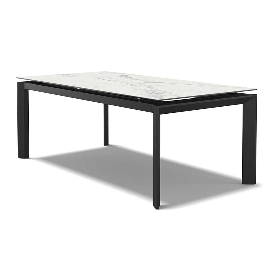 Magma extending dining table in matt white MXC 401 ceramic