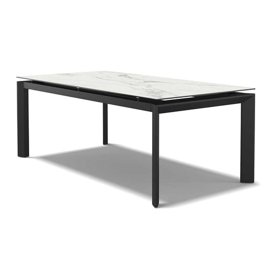 Magma extending dining table in matt white MXC 401 ceramic
