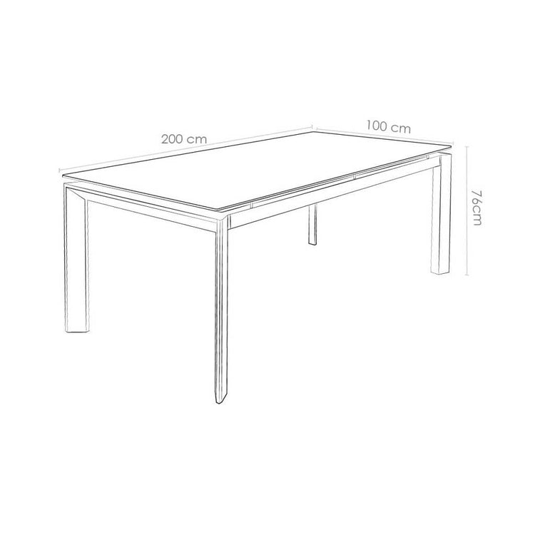 Magma dining table features