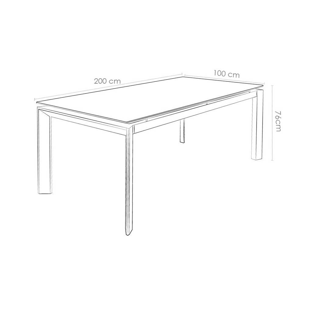 Magma dining table features