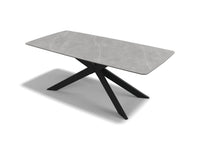Spider dining table Frost Grey ceramic 200 cm