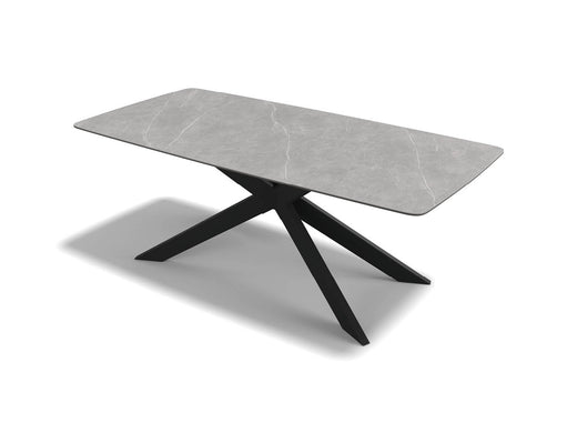Spider dining table Frost Grey ceramic 200 cm