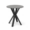 Usu Koffietafel - Grijze MXC 122 Keramische - Zwarte Metaal - Ø 57 cm