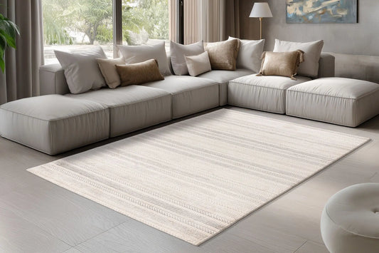 High-Pile Rug - Wexford Silver / Cream