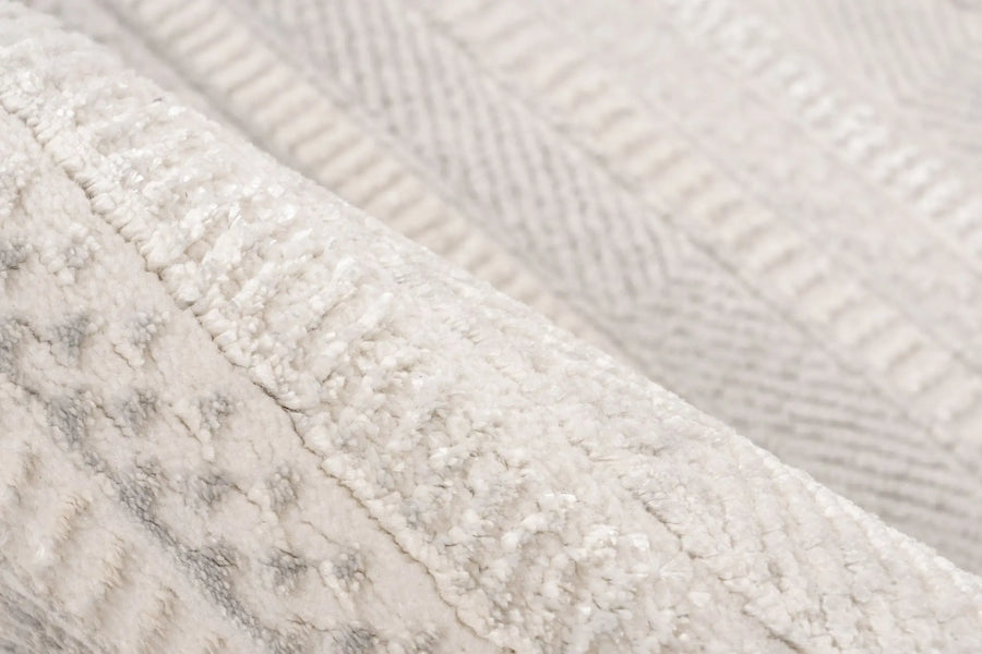 High-Pile Rug - Wexford Silver / Cream