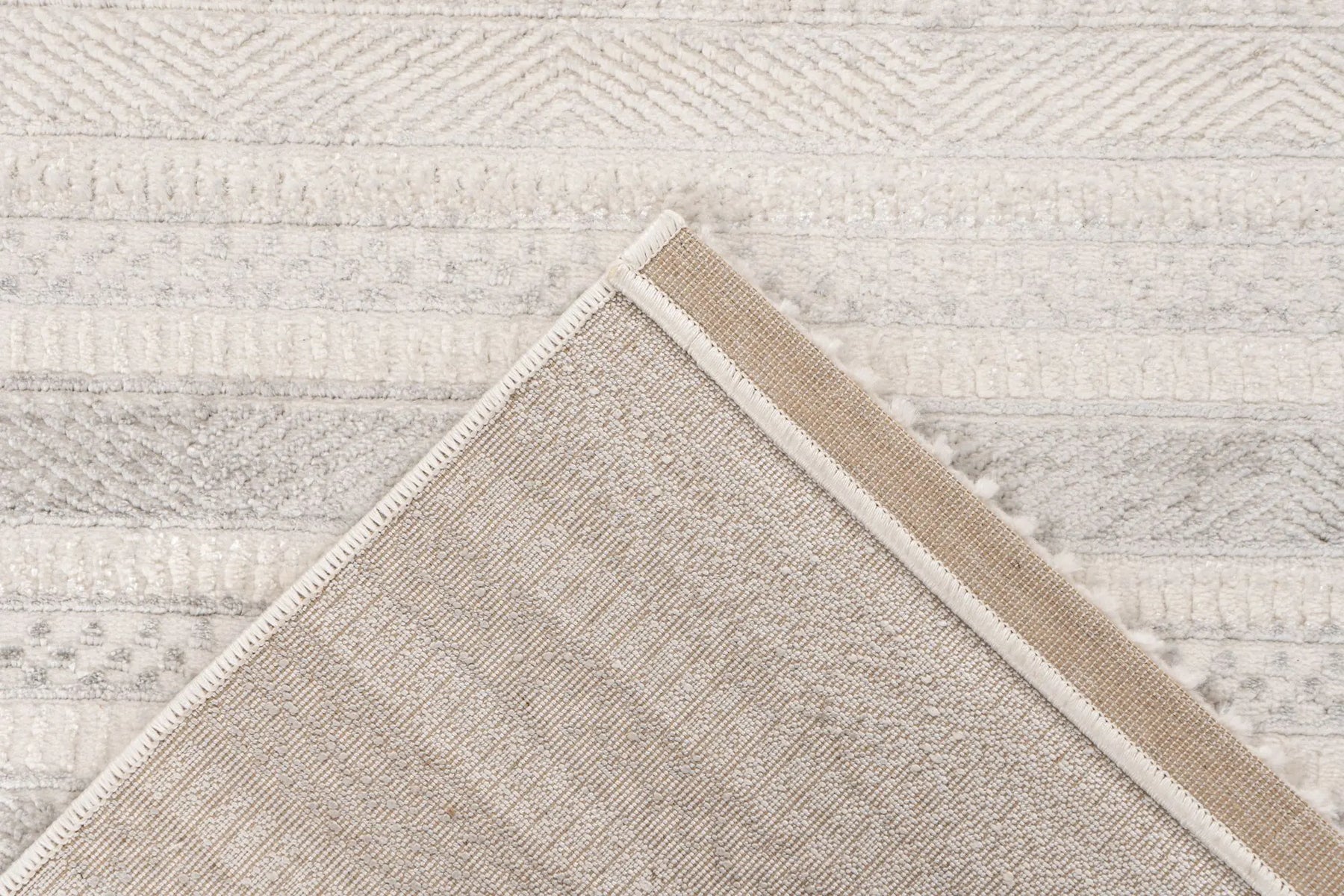High-Pile Rug - Wexford Silver / Cream