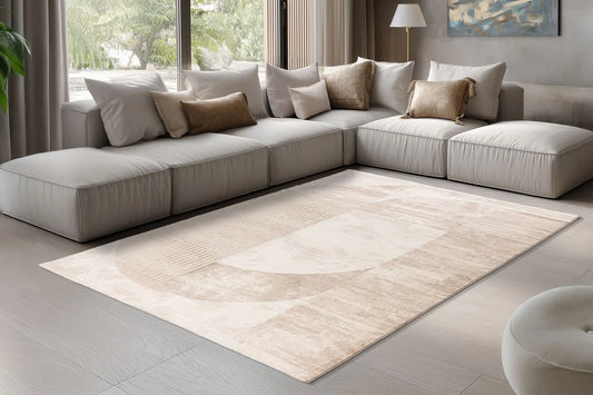 High-Pile Rug - Wexford Beige / Cream Stripes