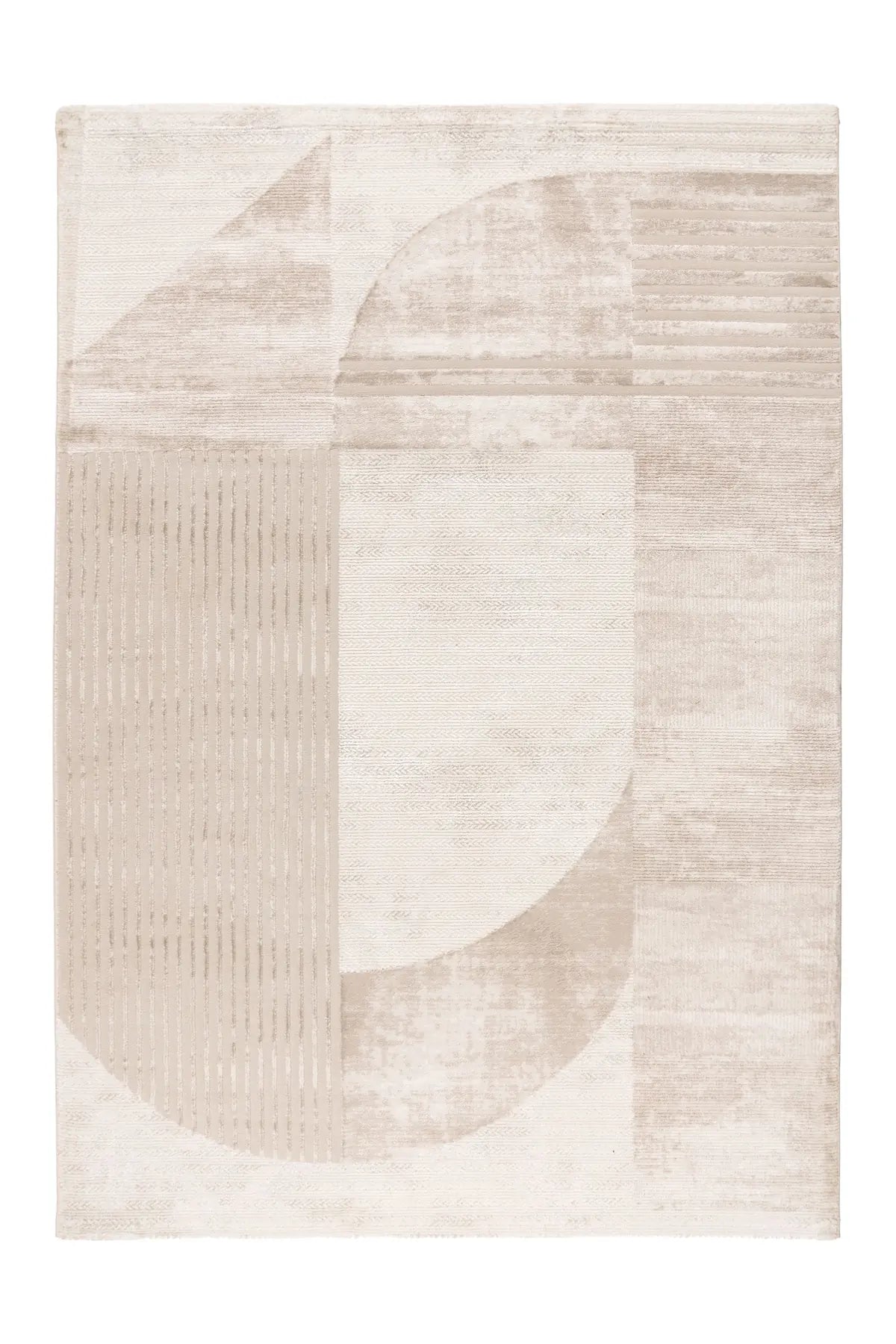 Hoogpolig tapijt - Wexford Beige / Cream Stripes