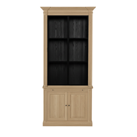 Vincester Displayschrank - Massive Eiche mit 2 Glasscheibentüren | Marcottestyle