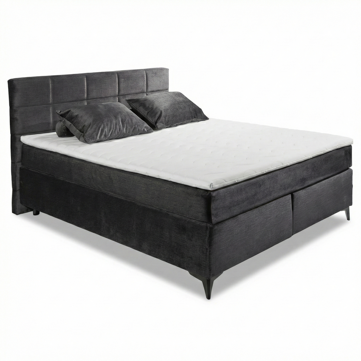 Boxspring Navaro - Black | Includes Base and Topper