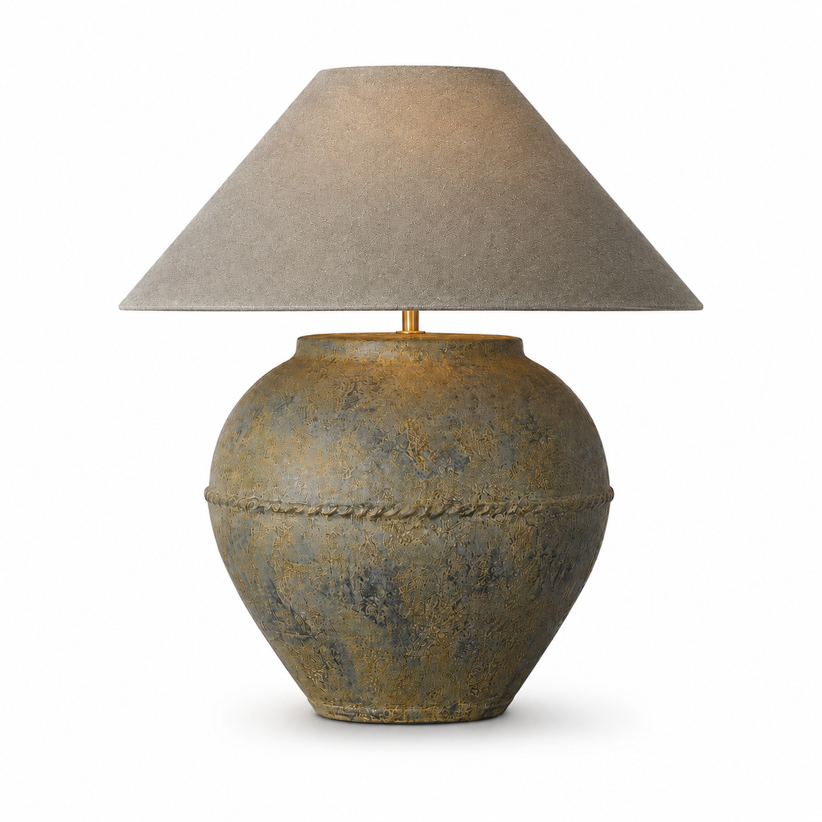 Lámpara de mesa Niels 1244P - Khaki light on | Marcottestyle
