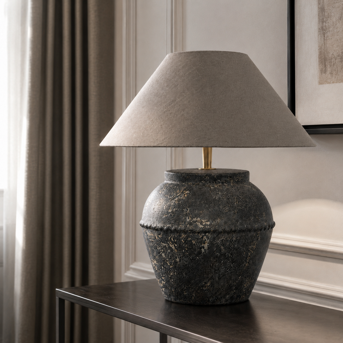 Lámpara de mesa Niels 8990M - Anthracite in room | Marcottestyle