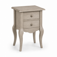 Cahors nightstand in solid oak, three-quarter angle view