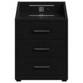 Nightstand Bexter - Black - with USB and LED 60×42×40 cm