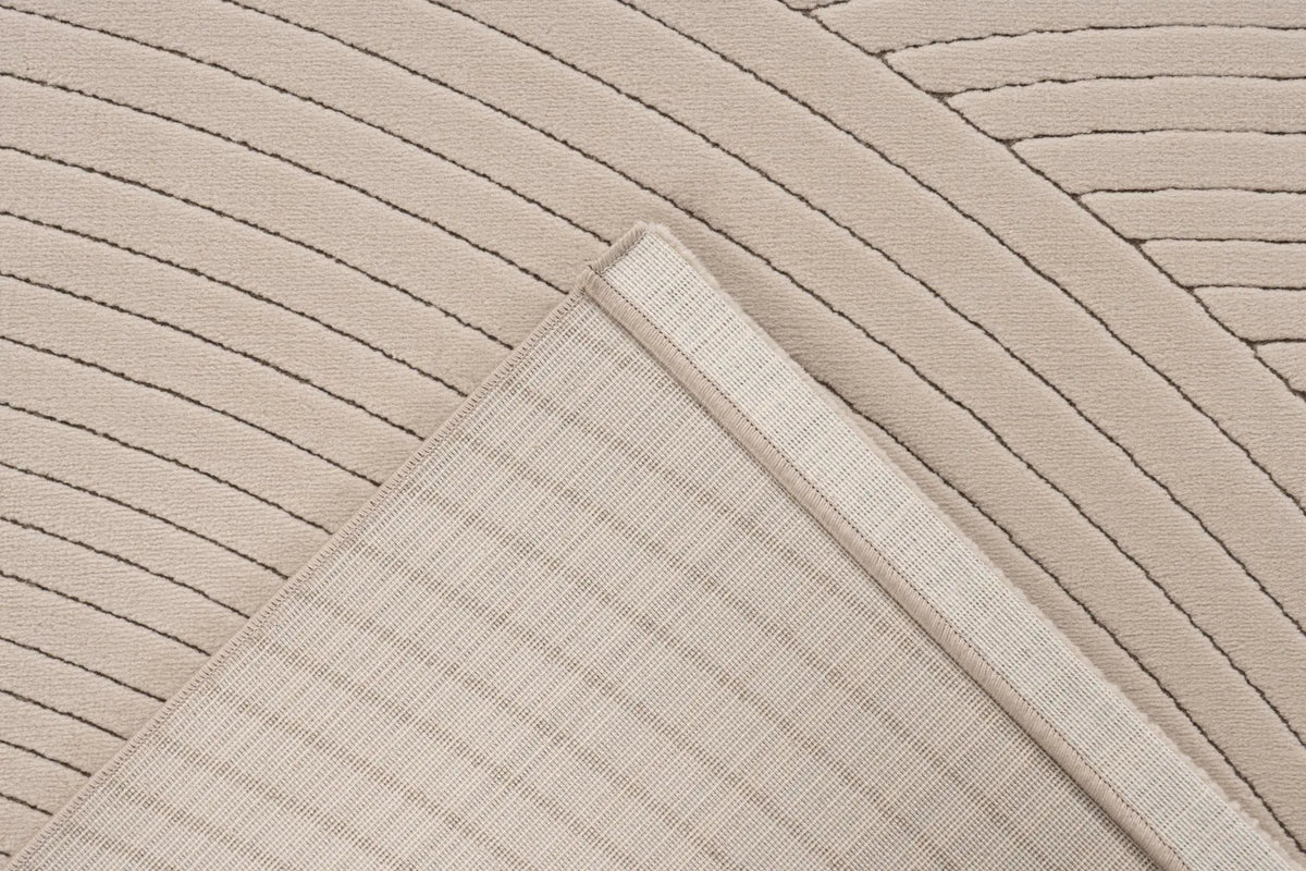 Kurzflor-Teppich - Ysera Taupe