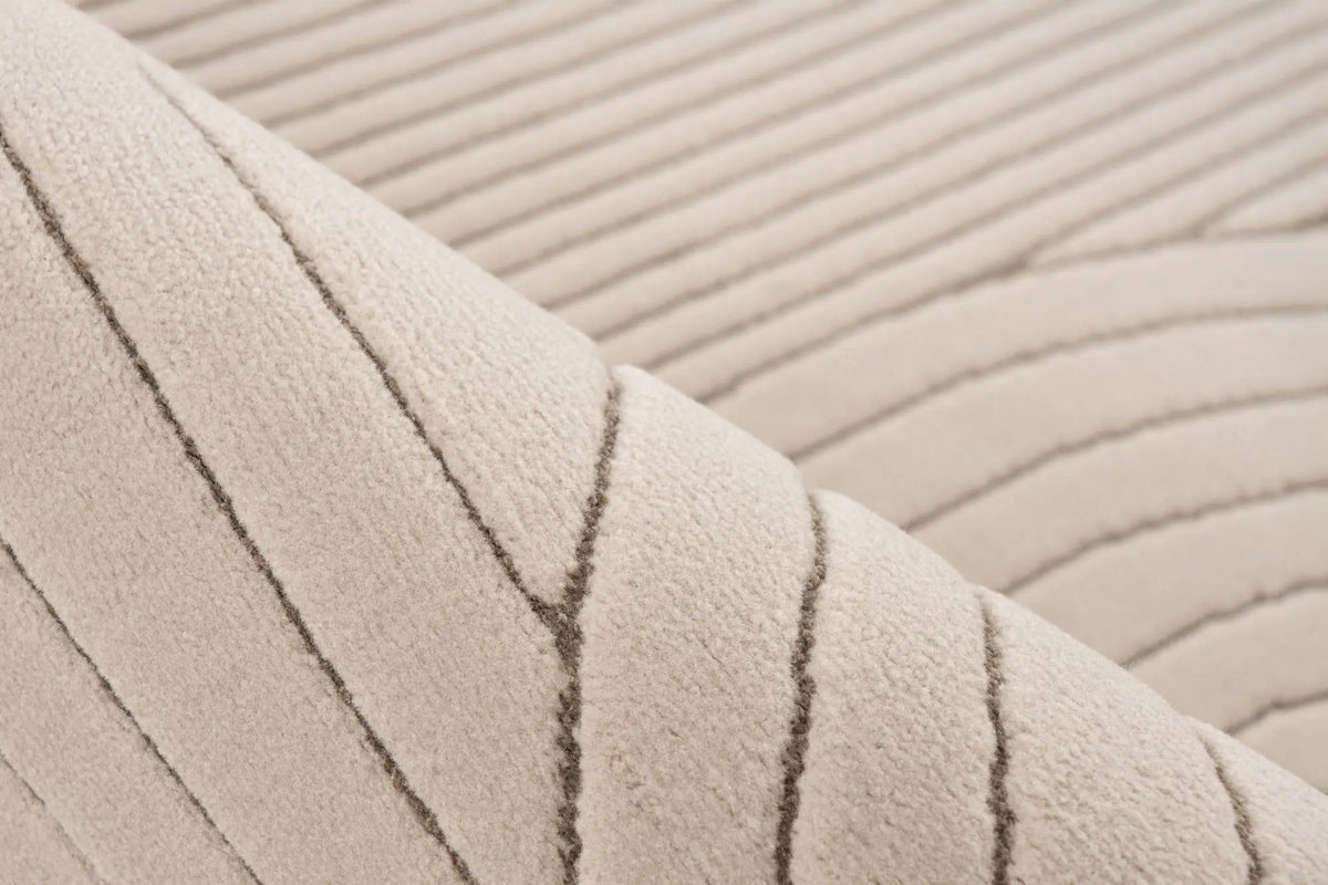 Low-Pile Rug - Ysera Taupe Bands