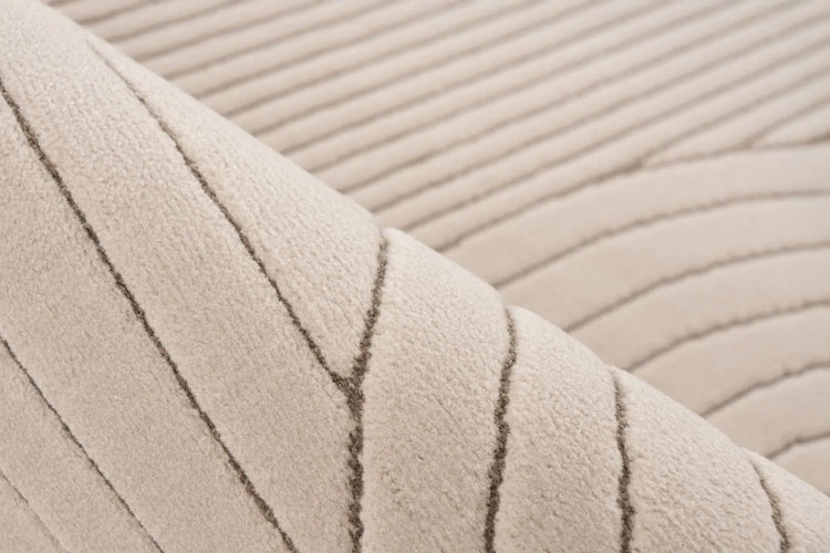 Low-Pile Rug - Ysera Taupe Bands