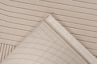 Low-Pile Rug - Ysera Taupe Bands