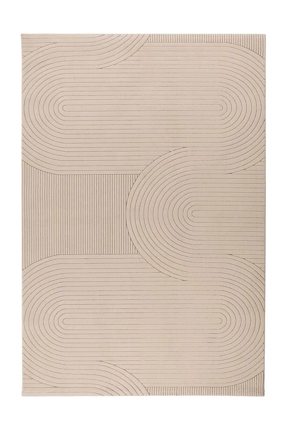 Low-Pile Rug - Ysera Taupe Bands