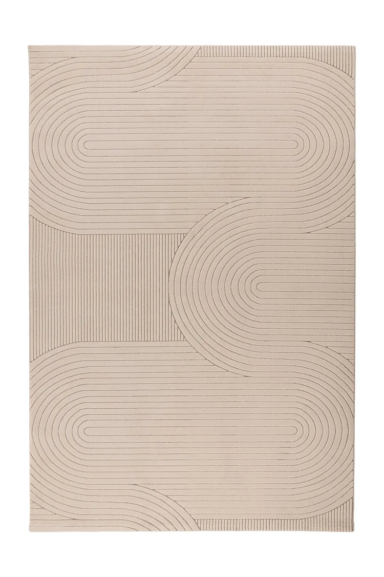 Low-Pile Rug - Ysera Taupe Bands