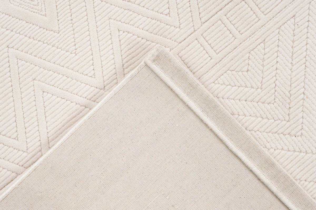 Kurzflor-Teppich - Ysera Cream Geometric 3