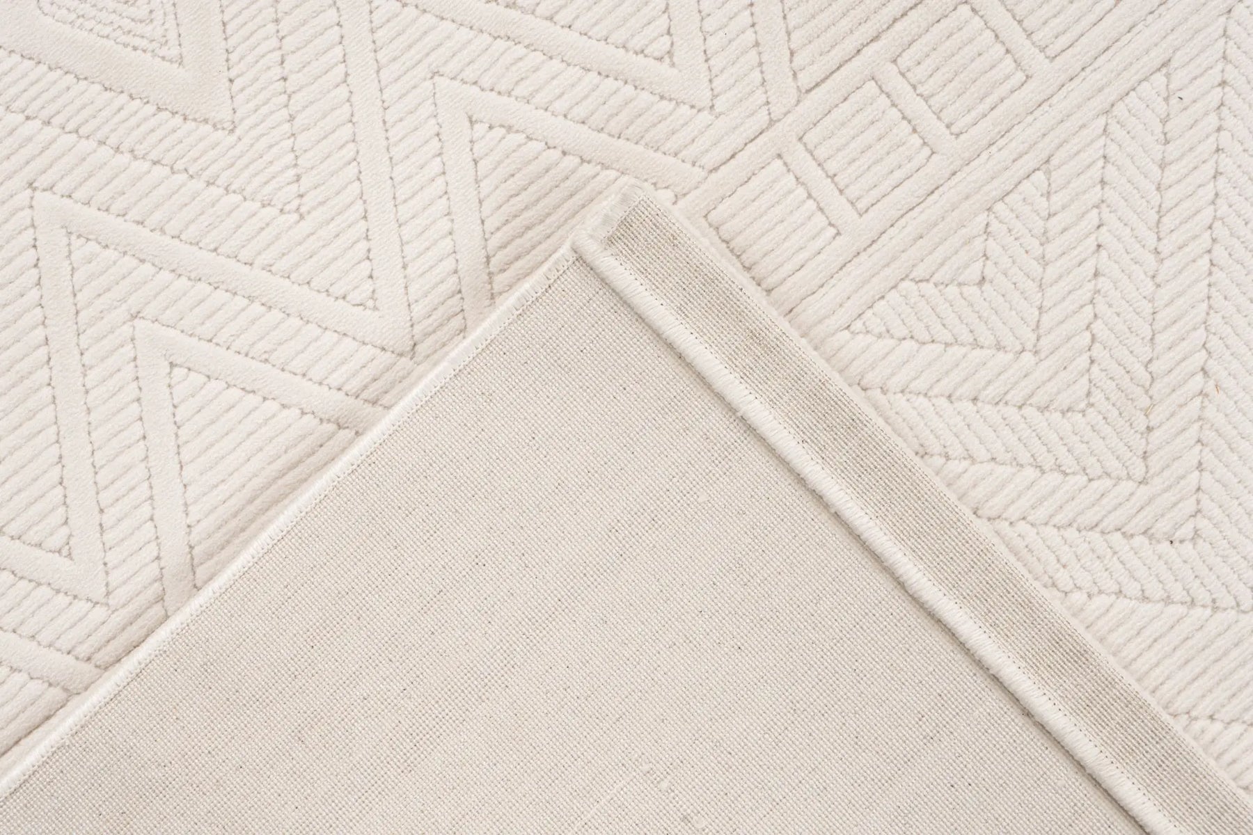 Low-Pile Rug - Ysera Cream Geometric 3