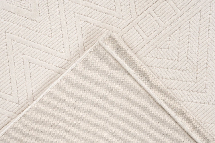Kurzflor-Teppich - Ysera Cream Geometric 3