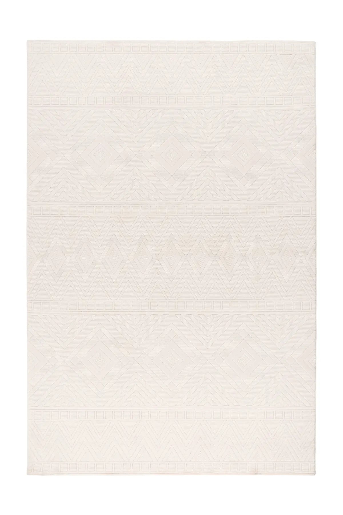 Kurzflor-Teppich - Ysera Cream Geometric 3
