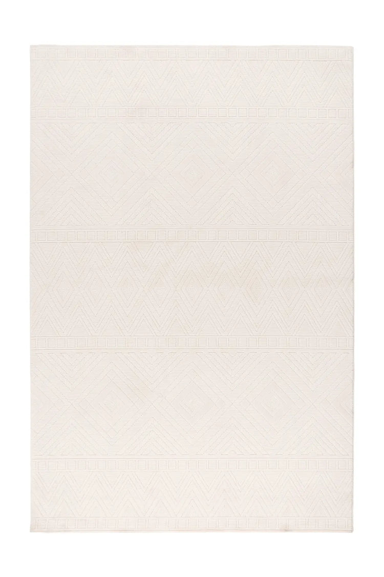 Kurzflor-Teppich - Ysera Cream Geometric 3