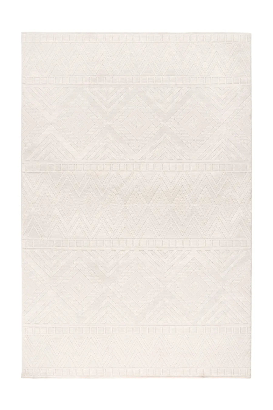 Low-Pile Rug - Ysera Cream Geometric 3