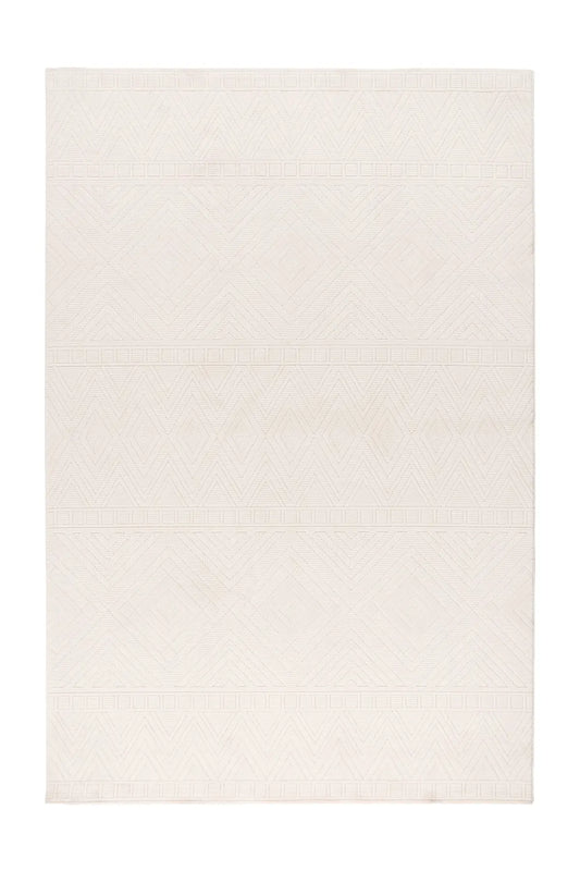 Low-Pile Rug - Ysera Cream Geometric 3