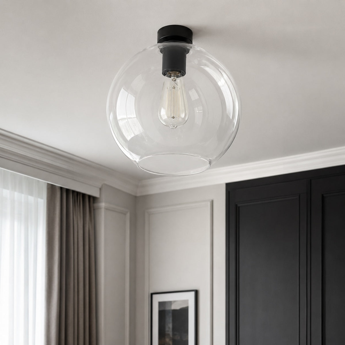 Ceiling Lamp Nora 4853I - Black - In modern room | Marcottestyle