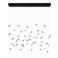 Suspension Odin 5418R - 5xGU10 - Noir pendant lamp - front view on white background