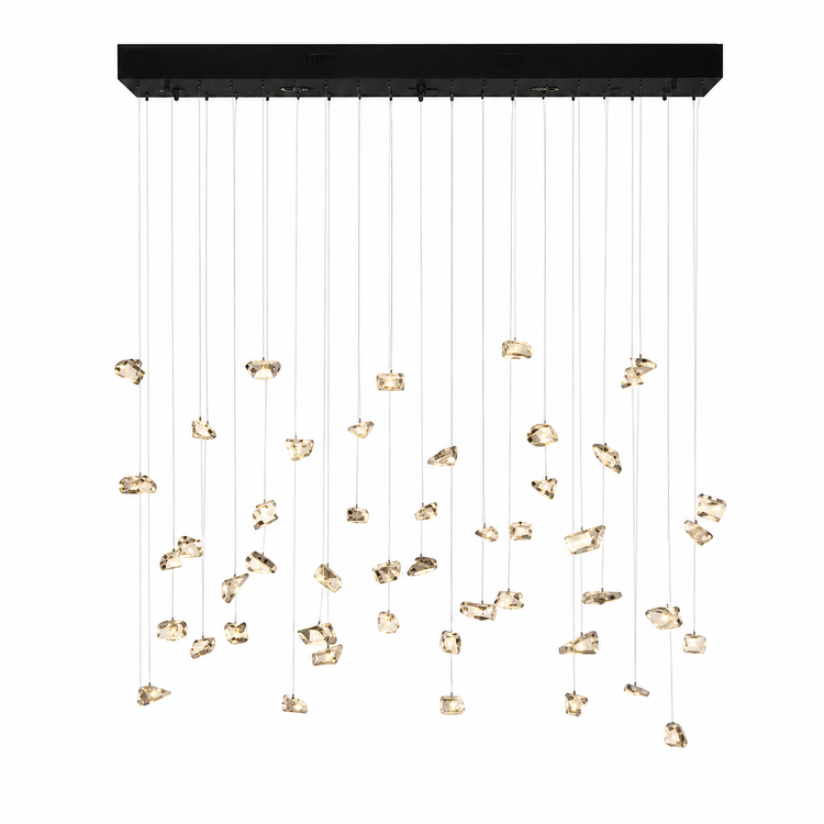 Lámpara colgante Odin 5418R - 5xGU10 - Black pendant lamp illuminated with warm light | Marcottestyle