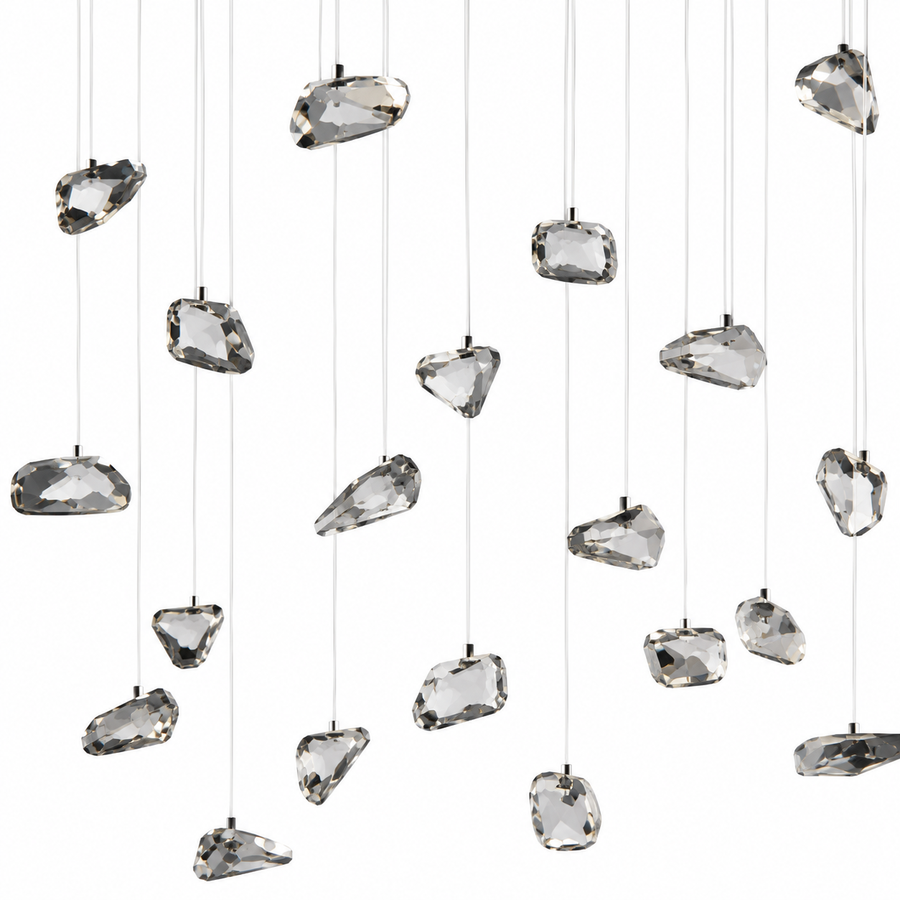Suspension Odin 5418R - 5xGU10 - Noir pendant lamp close-up fabric and material detail