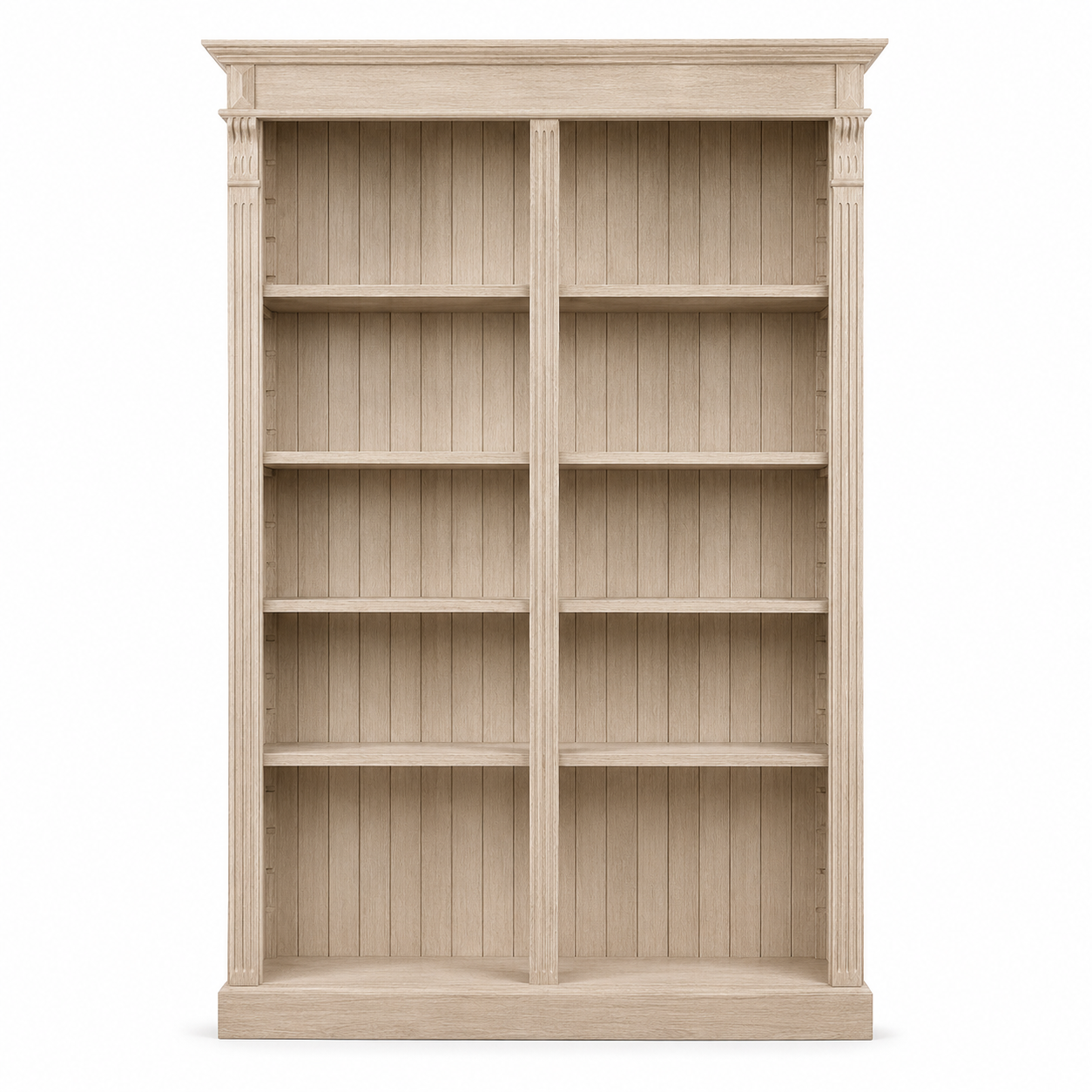 Open Bookcase - Meursault - Solid Oak - 135 x 39 x 210 cm - Oak