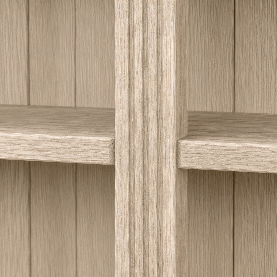 Open Bookcase - Meursault - Solid Oak - 135 x 39 x 210 cm - Oak