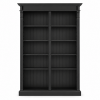 Open Bookcase - Meursault - Solid Pine - 135 x 39 x 210 cm - Black