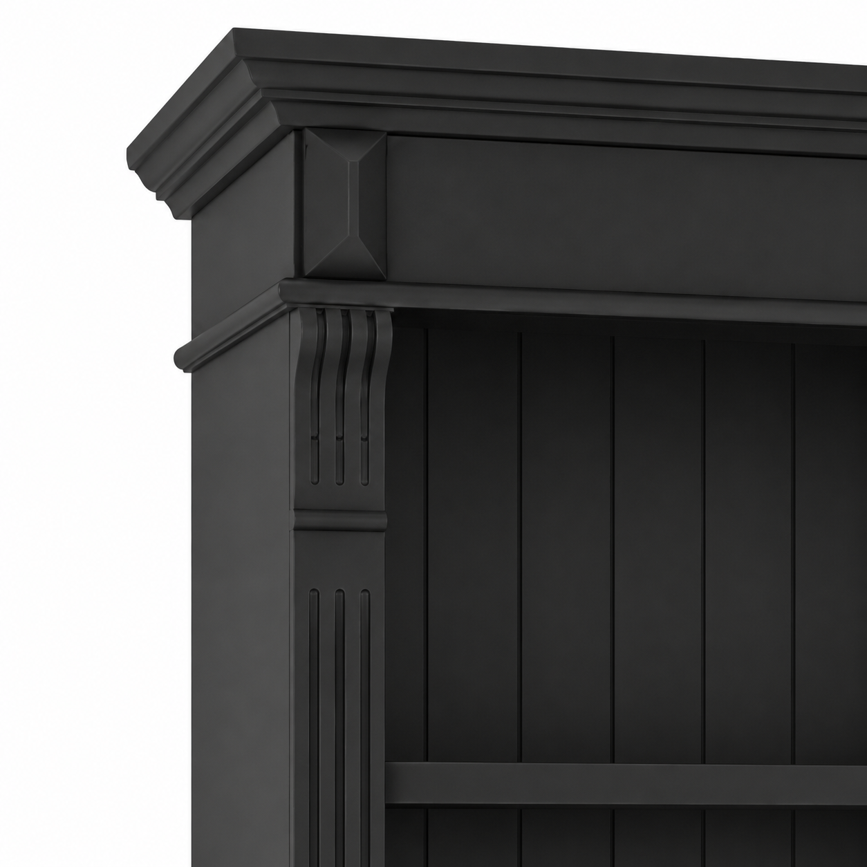 Open Bookcase - Meursault - Solid Pine - 135 x 39 x 210 cm - Black
