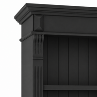 Open Bookcase - Meursault - Solid Pine - 135 x 39 x 210 cm - Black