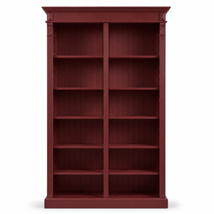 Offenes Bücherregal - Meursault - Massivkiefer - 135 x 39 x 210 cm - Bordeaux
