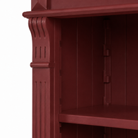 Open Bookcase - Meursault - Solid Pine - 135 x 39 x 210 cm - Bordeaux